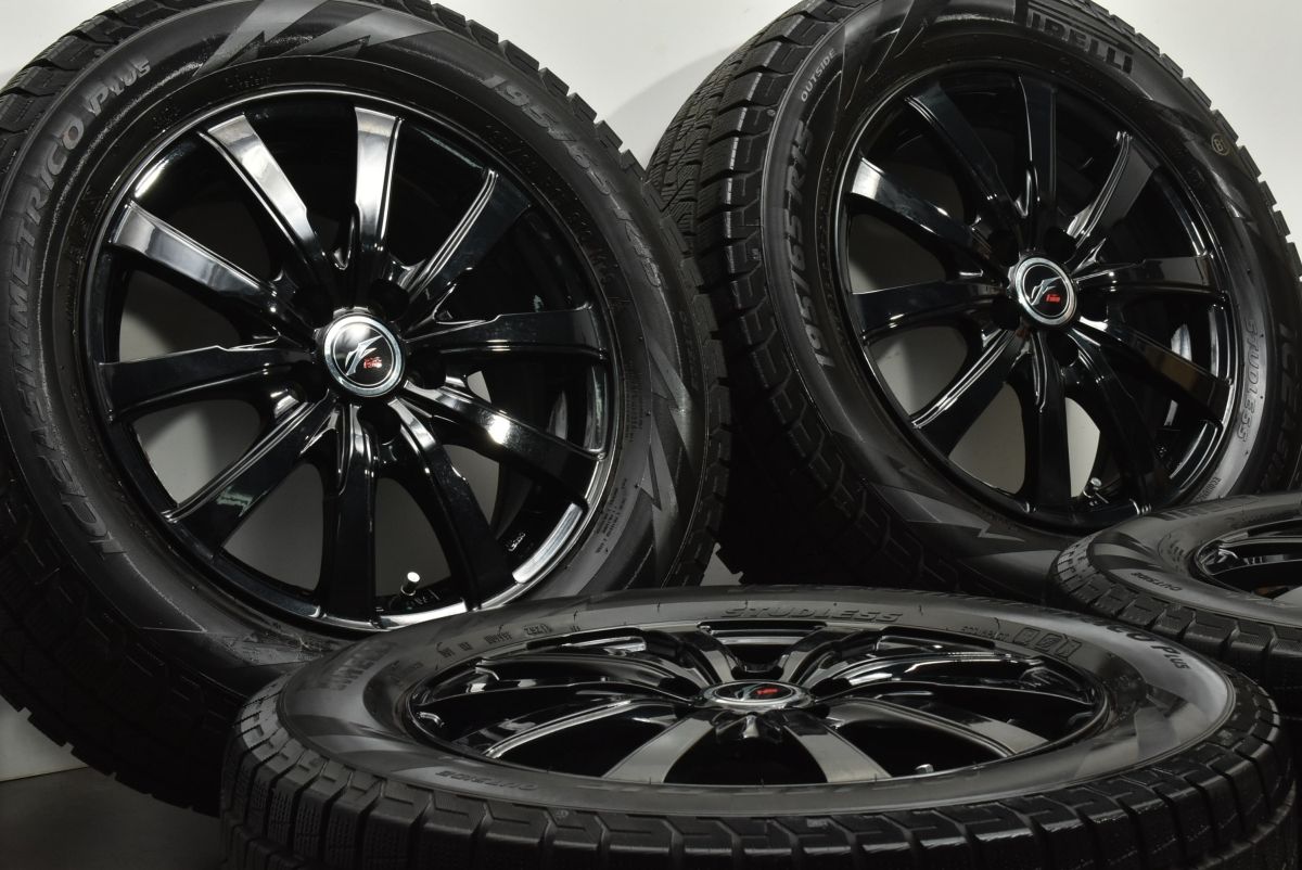 プリウス ウィッシュなどに Fang 15in 6J 43 PCD100 ピレリ アイスアシンメトリコプラス 195|65R15 カローラ ツーリング インプレッサ