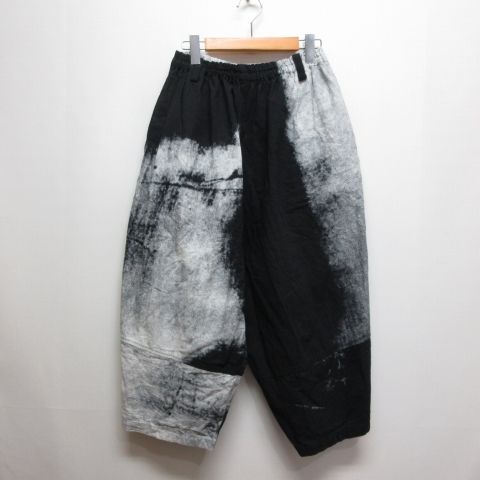 萌 モユル MOYURU バルーン ワイド パンツ M-L 黒 ブラック ウエストゴム センソユニコ