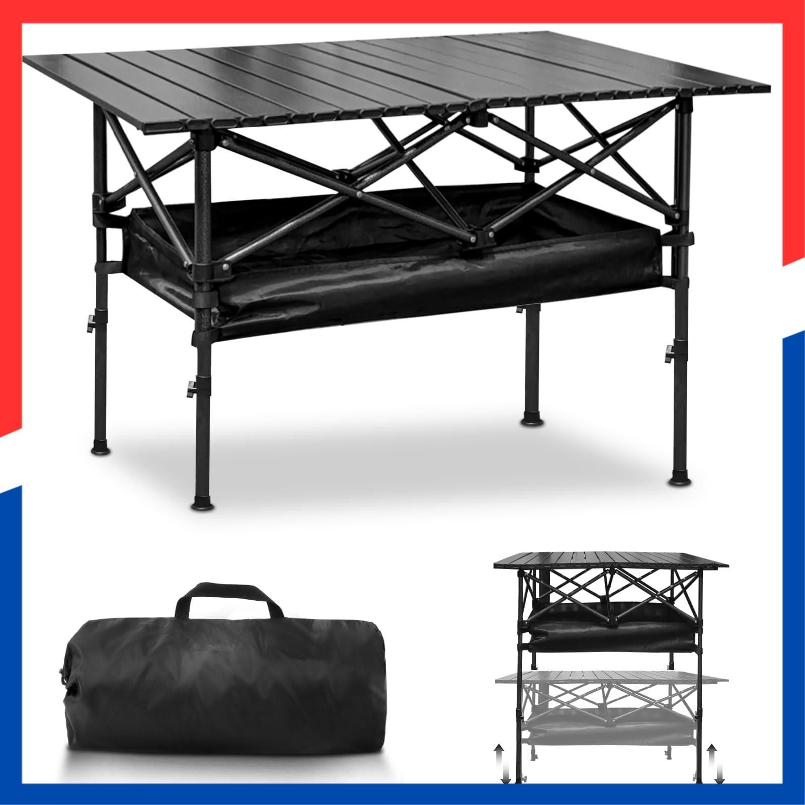 タラスブルバ アルミコンパクトテーブルL ロールテーブル ブラック