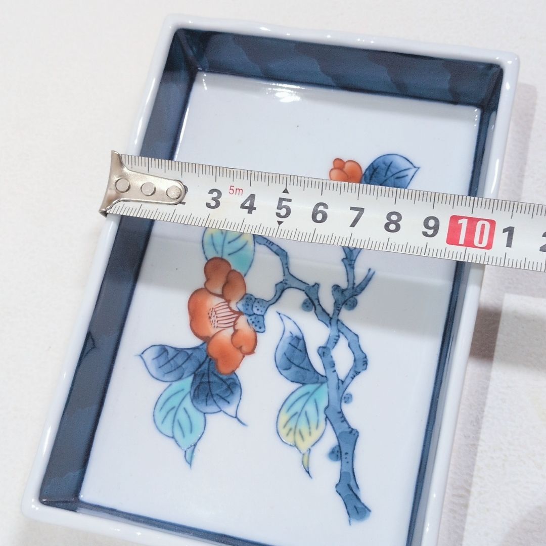 伊万里 鍋島焼 青山窯 角皿 長角皿 鍋島色絵 長方形 四角 和食器 刺身  