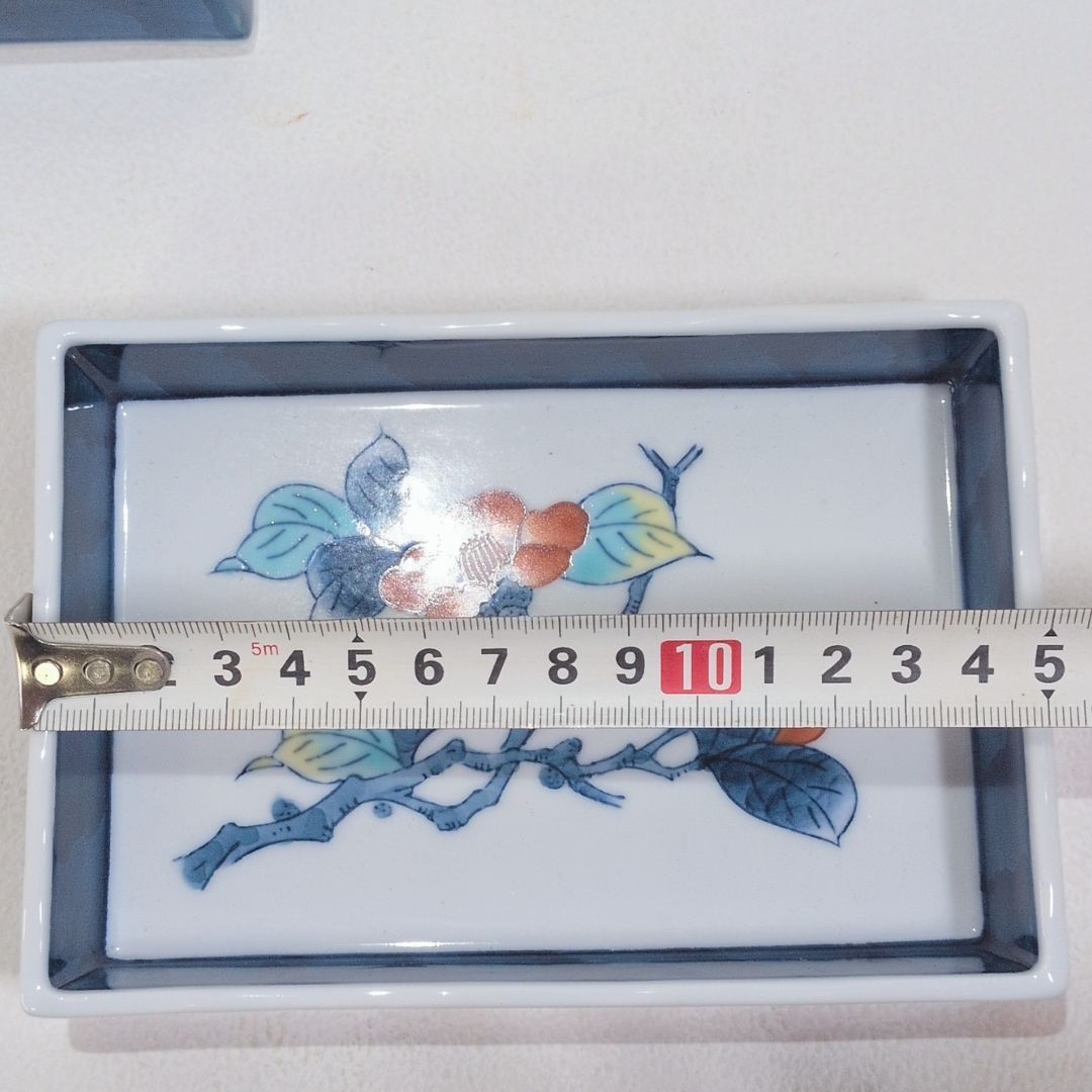 伊万里 鍋島焼 青山窯 角皿 長角皿 鍋島色絵 長方形 四角 和食器 刺身  