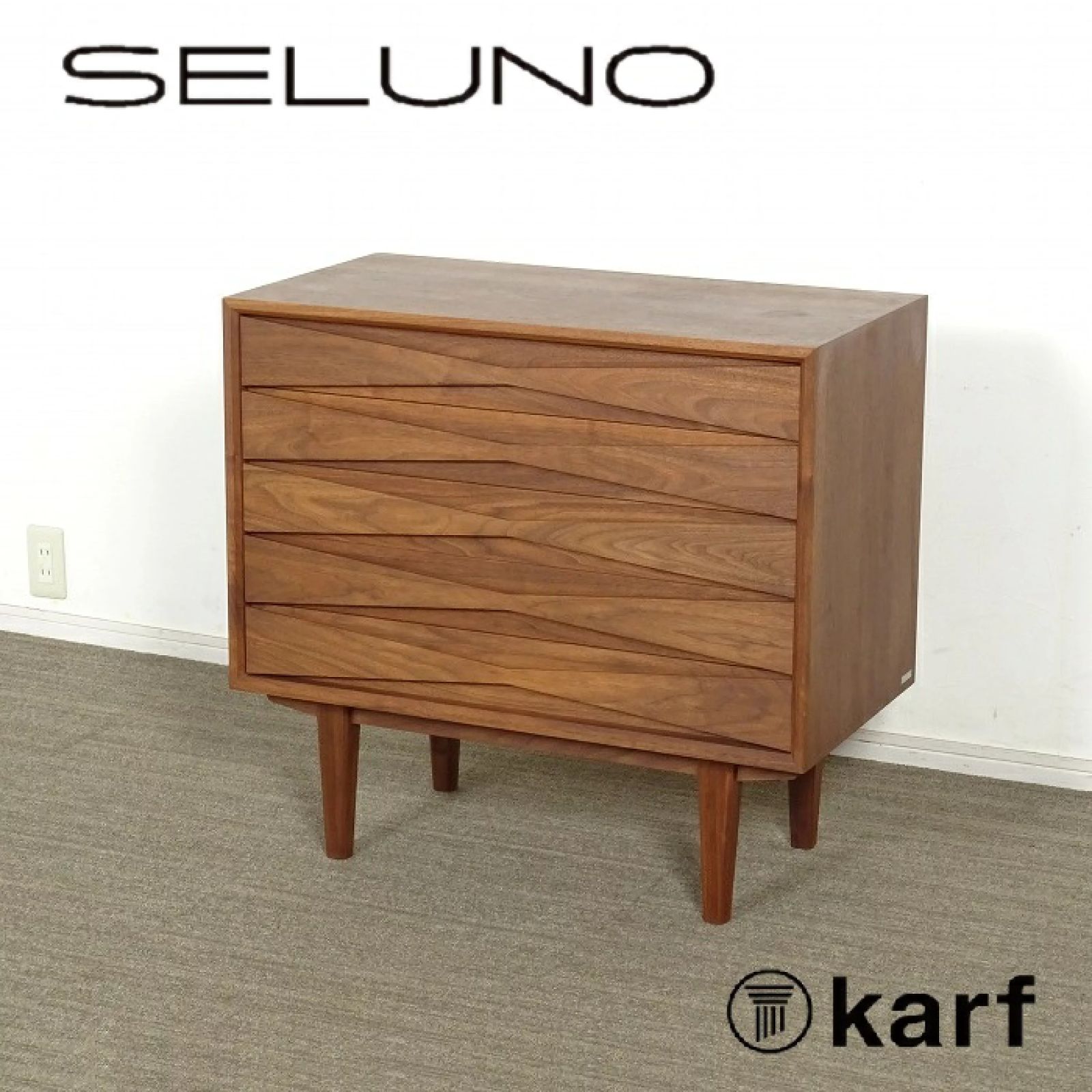 ◾︎SELUNO◾︎ 展示 karf カーフ Slope | スロープ チェスト | ウォールナット材 20万 v780