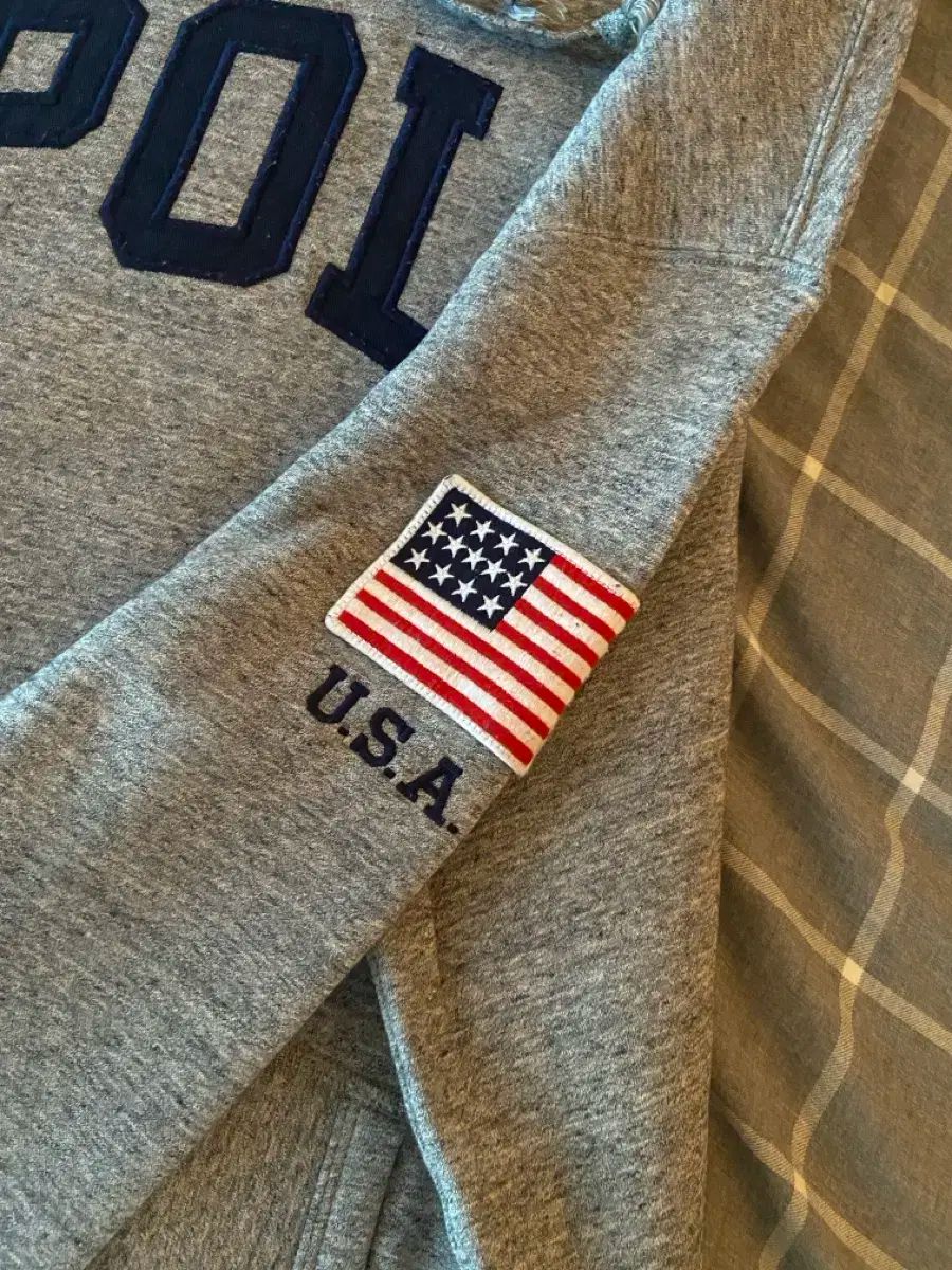 ポロ ラルフローレン 星条旗パッチ 起毛 フード