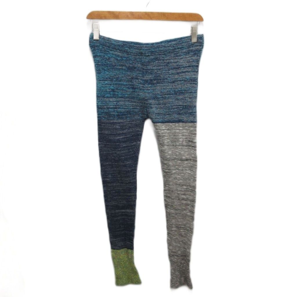 玉木新雌 タマキニイメ tamaki niime あしんすごい レギンス レギパン パンツ ニット ロング丈 青 ブルー グレー ライトグリーン
