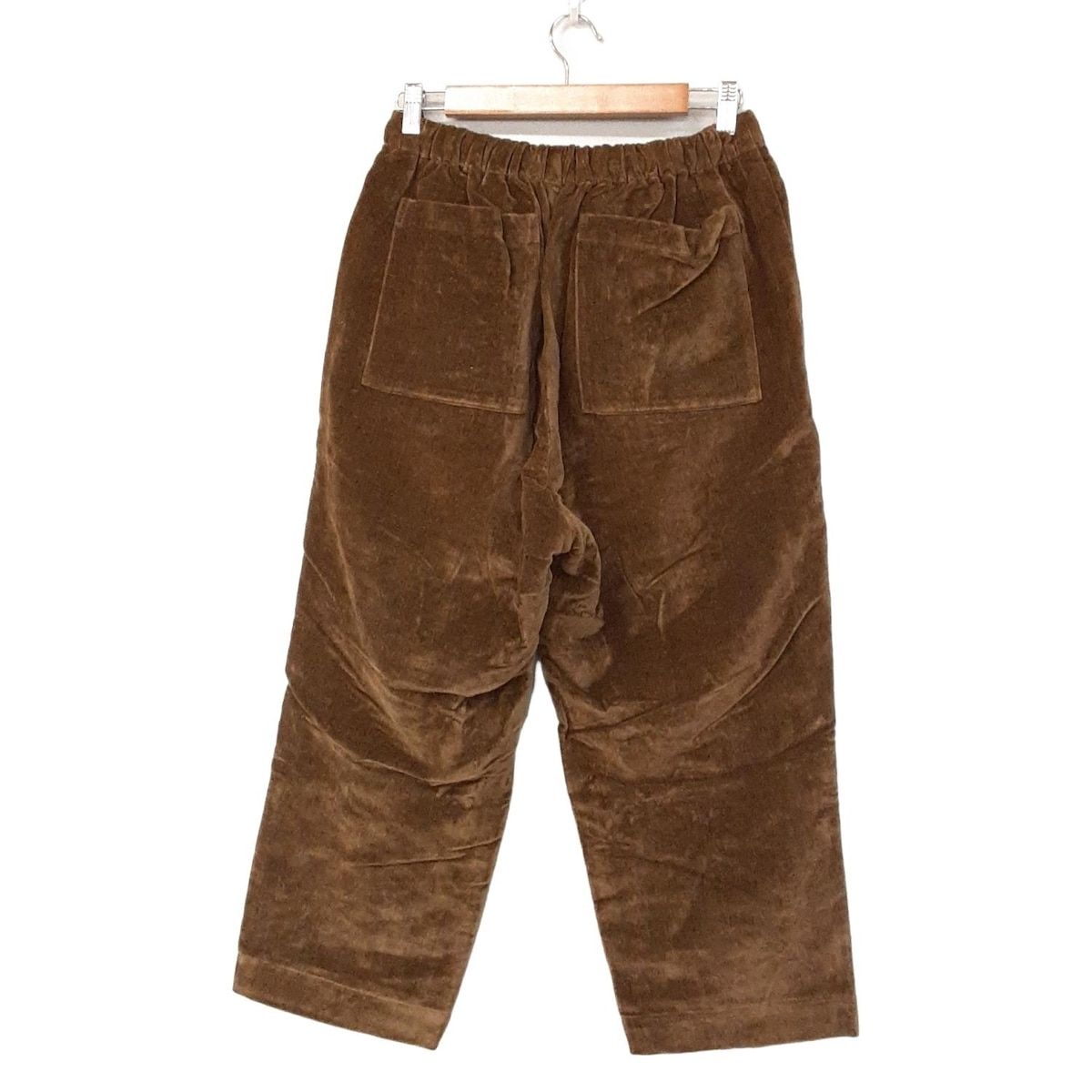 TOUJOURS トゥジュー パンツ サイズF レディース - カーキ クロップド 半端丈 |ベロア|ウエストゴム