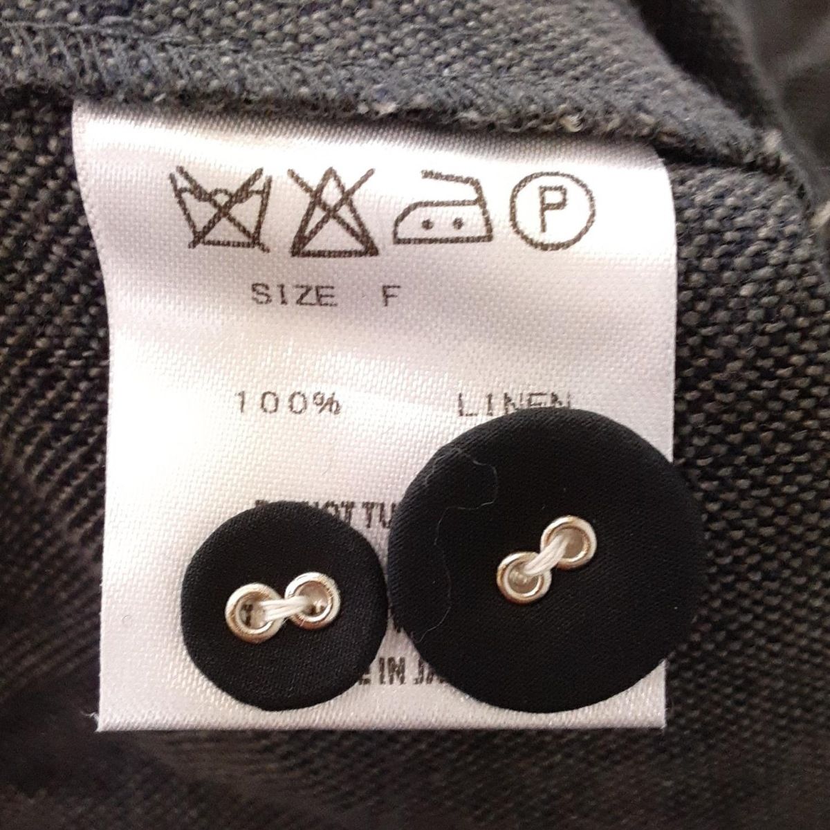 TOUJOURS トゥジュー パンツ サイズF レディース - ネイビー×ライトグレー クロップド 半端丈 麻 DECORATOM_COM_BR