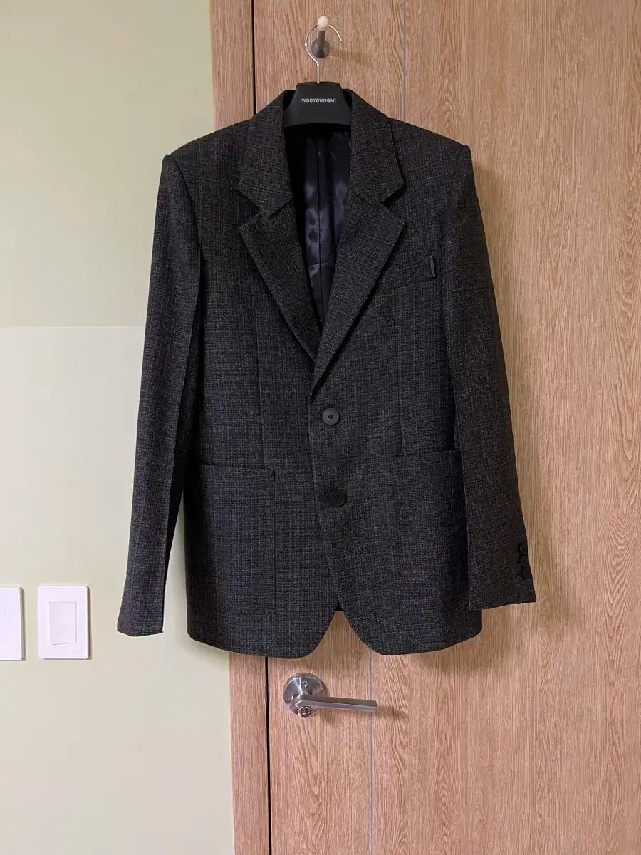 WOOYOUNGMI 21fw メイン CHECK グレー Single セットアップ