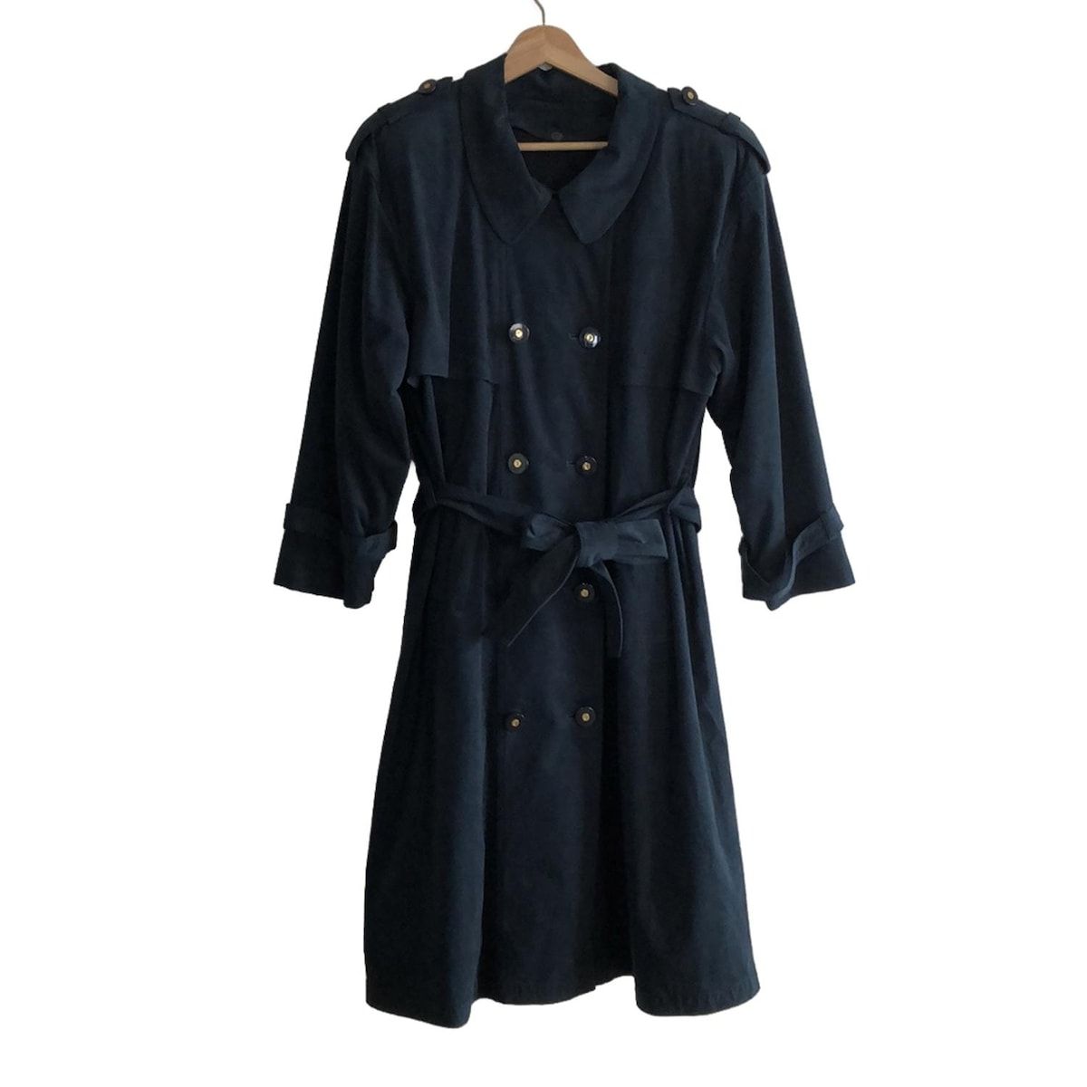 Leilian レリアン コート サイズ9 M レディース - ネイビー 長袖 エクセーヌ 秋 冬