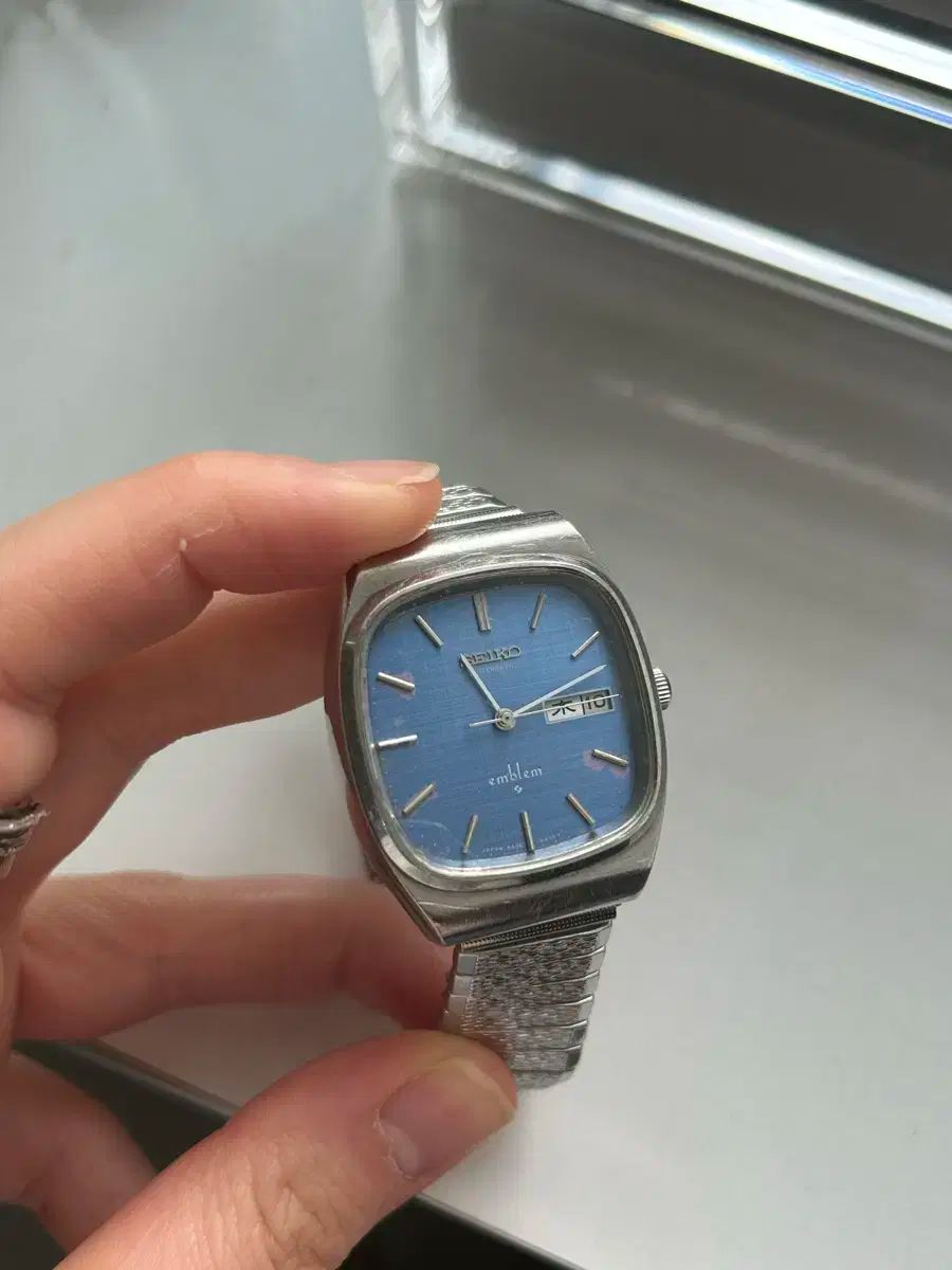  セイコー エンブレム デニム版 ヴィンテージ 時計 金属ベルト 時計