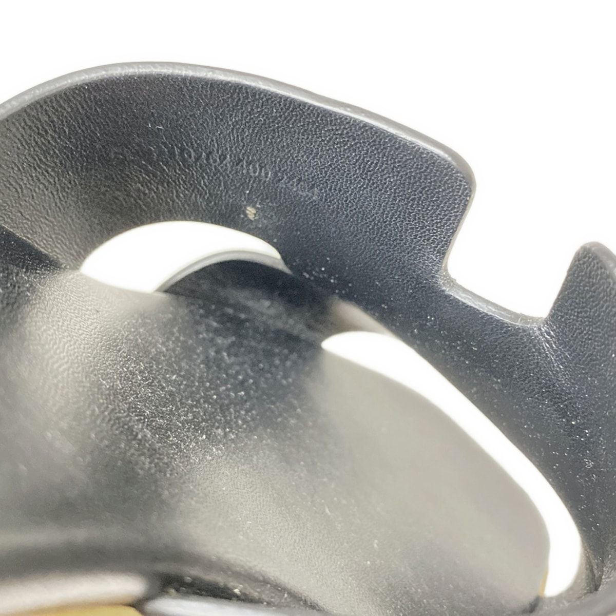  HERMES エルメス ミュール レディース エズ30 黒×ベージュ プラットフォーム レザー ミュール サンダル ミュール