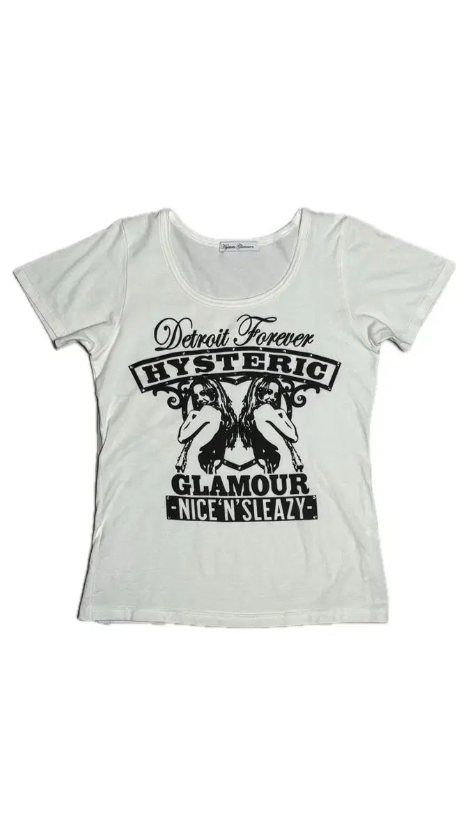 HYSTERIC GLAMOUR アーカイブ ラインストーン ヒスガール ロゴ Tシャツ