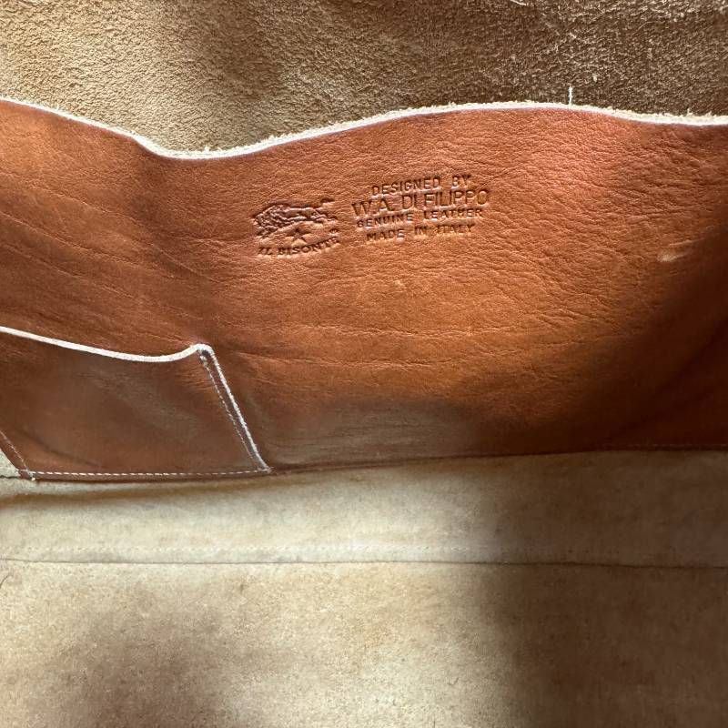 IL BISONTE イルビゾンテ レザー トートバッグ ヌメ革 A4対応 ブラウン