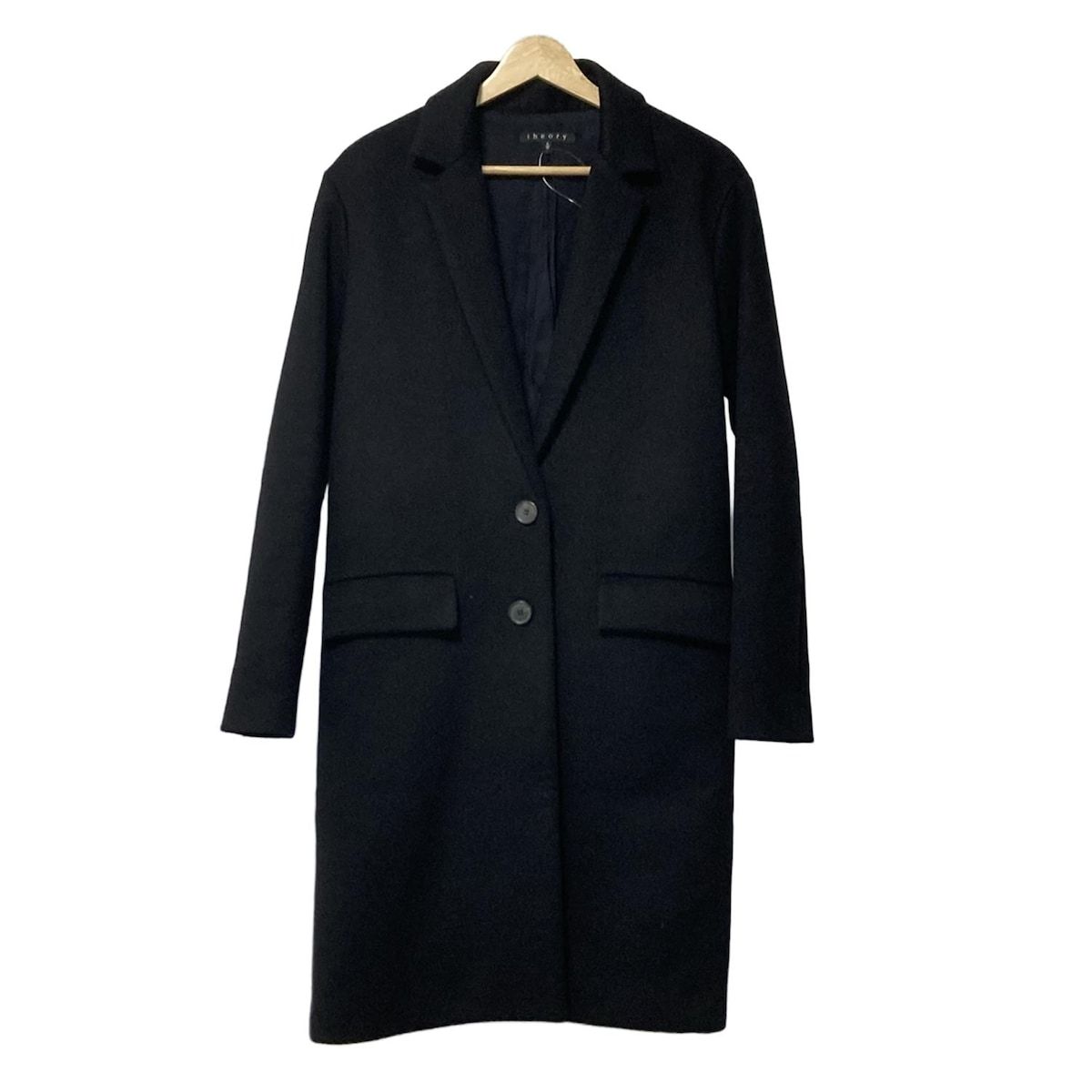 theory セオリー コート サイズP M レディース - 黒 長袖 カシミヤ 秋 冬