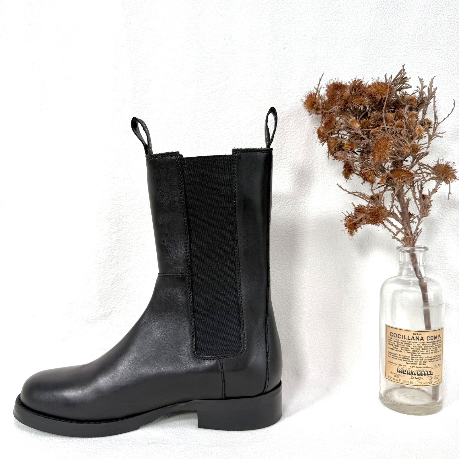 レザー ブラック