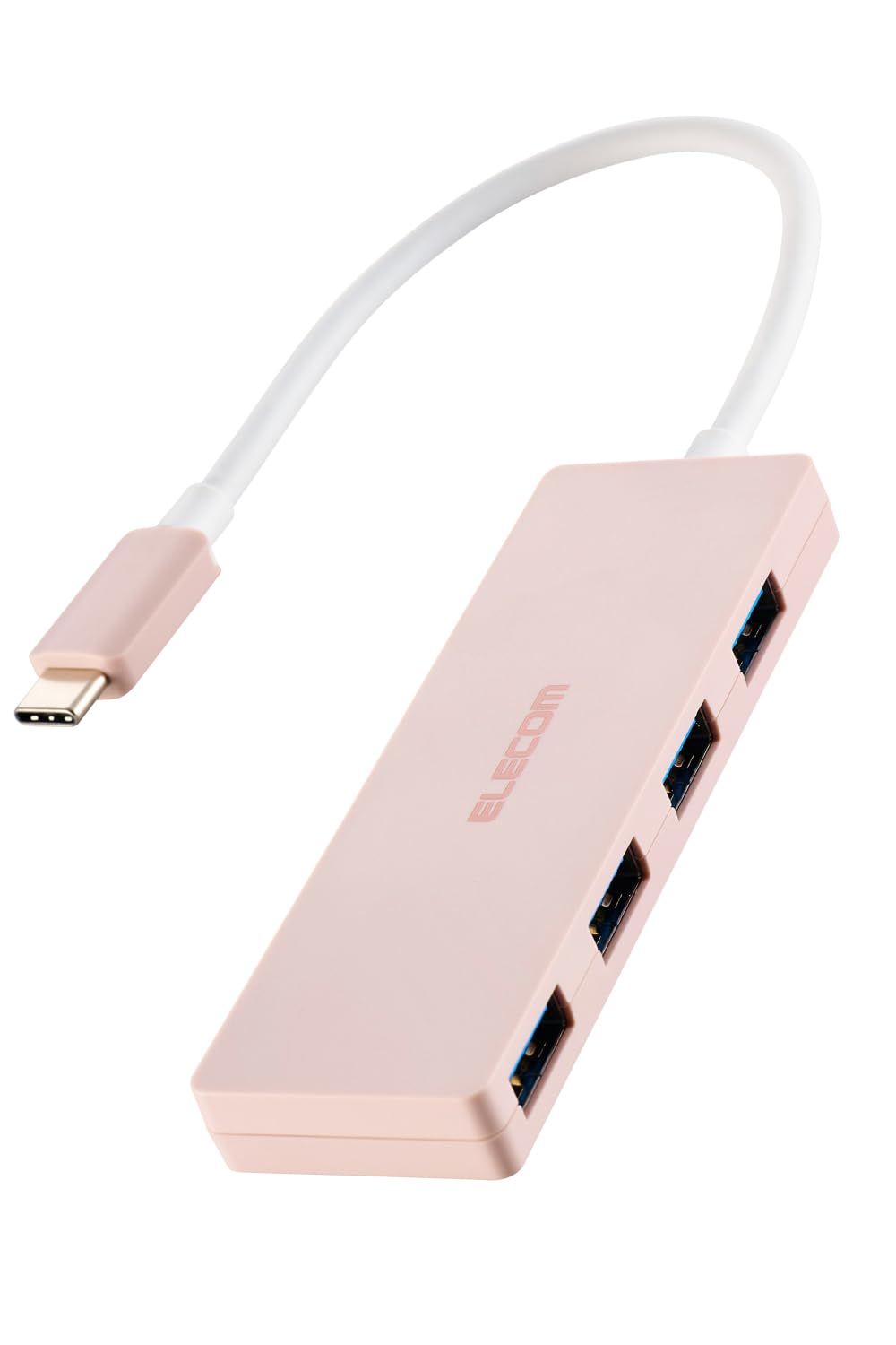 新品 エレコム USBハブ USB3.2(Gen1) 5Gbps USB-C接続 4ポート バスパワー 15cm ケーブル ピンク U3HC-H040PN