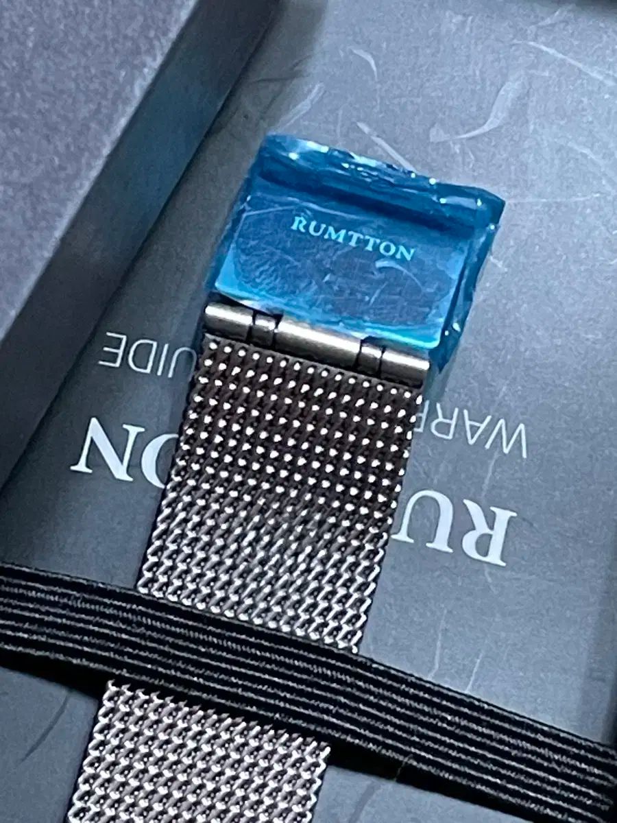  ラブトンハーバー メンズ 白 メタル メッシュ ストラップ レザーベルト 時計