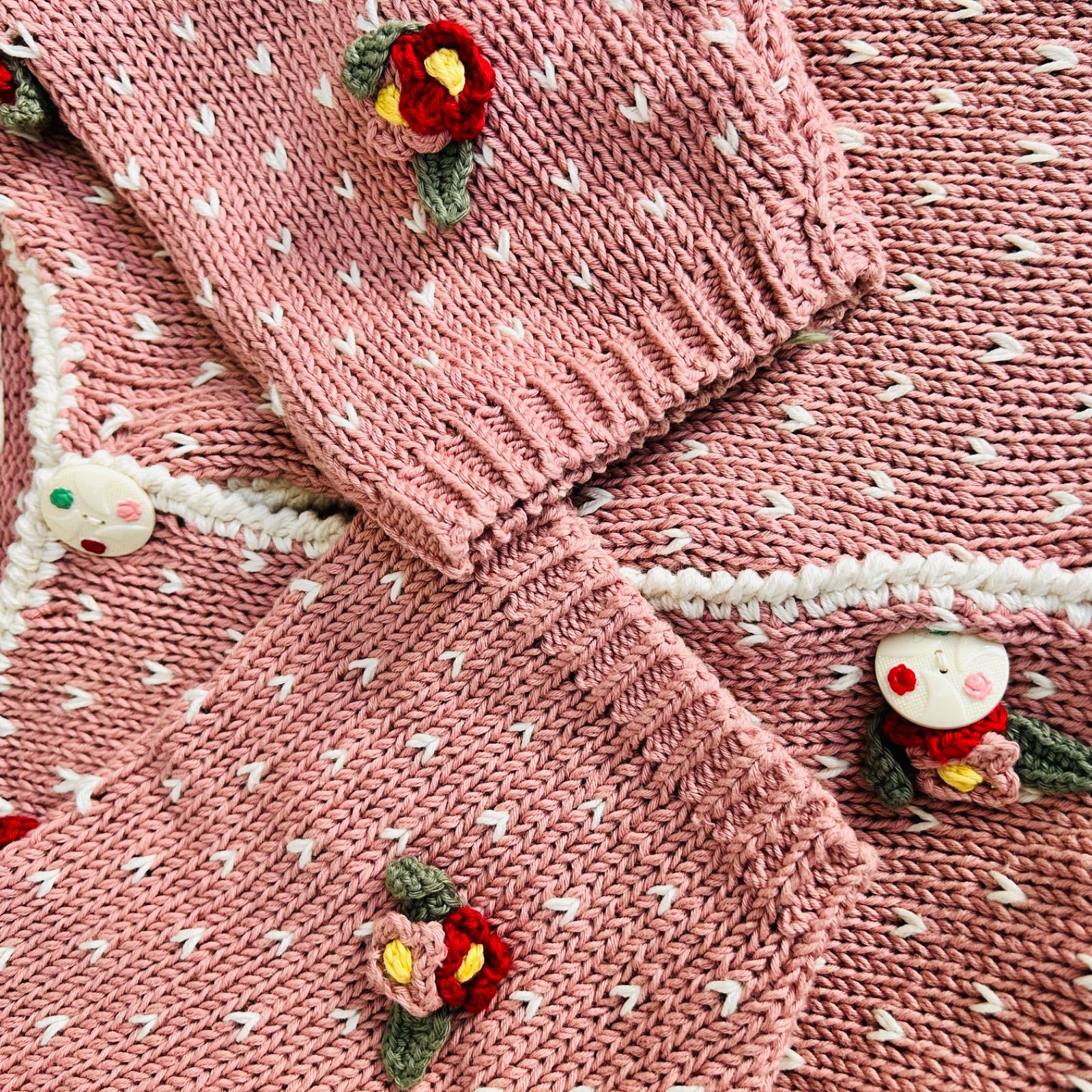 ピンクハウス 半袖ニットカーディガン