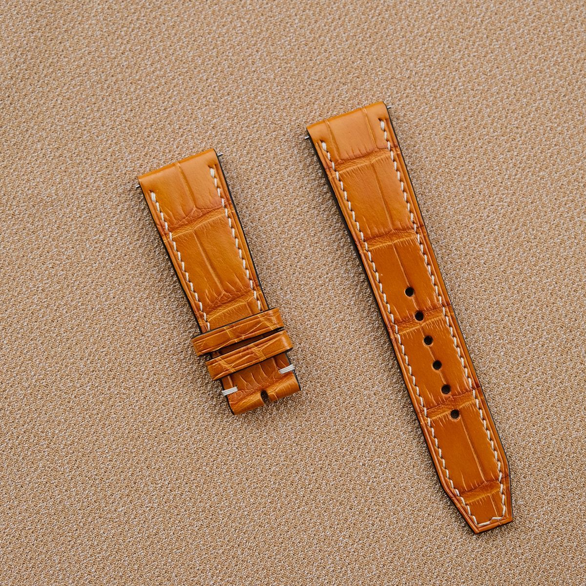 腕時計革ベルト アリゲーター ワニ革 時計バンド 本革 腕時計バンド 交換ベルト レザーベルト レザーバンド 凹凸型 凹凸型 弓カン 特殊形状 交換用工具付 9mm~29mm