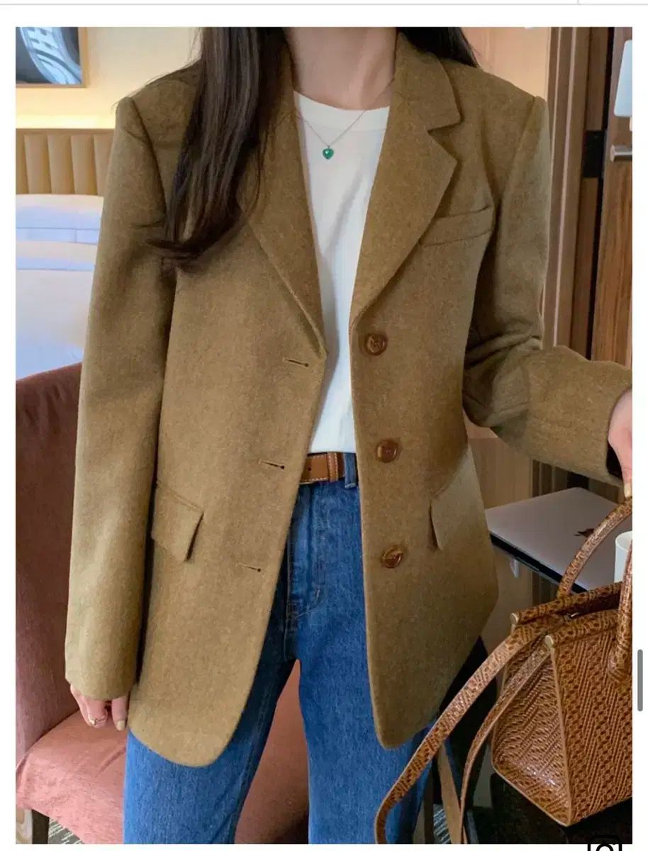 80レイライ ORDINARY ODDINARY ムーンツイード ジャケット ウールジャケット ブラウン