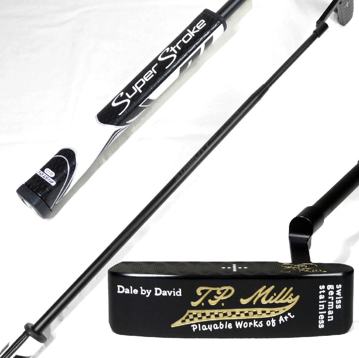 カスタムパター ◆ T.P. MILLS TPミルズ ◆34インチ◆STABILITY TOUR BLACK◆スタビリティ◆SuperStroke ZENERGY PISTOL2.0