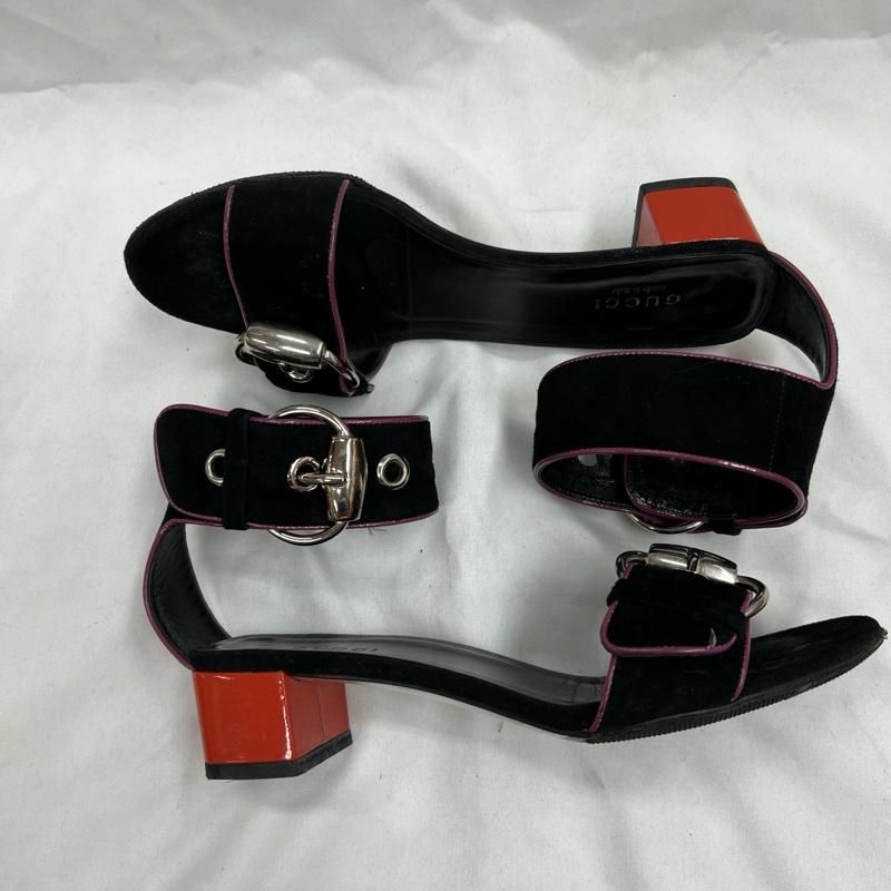 GUCCI グッチ サンダル イタリア製 バックル ベルト ヌバックレザー