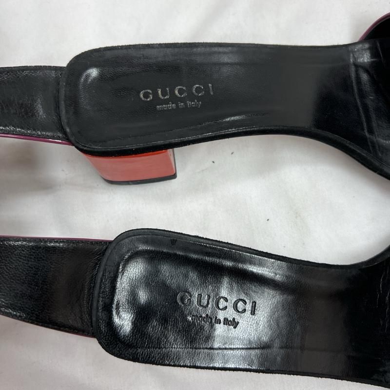 GUCCI グッチ サンダル イタリア製 バックル ベルト ヌバックレザー