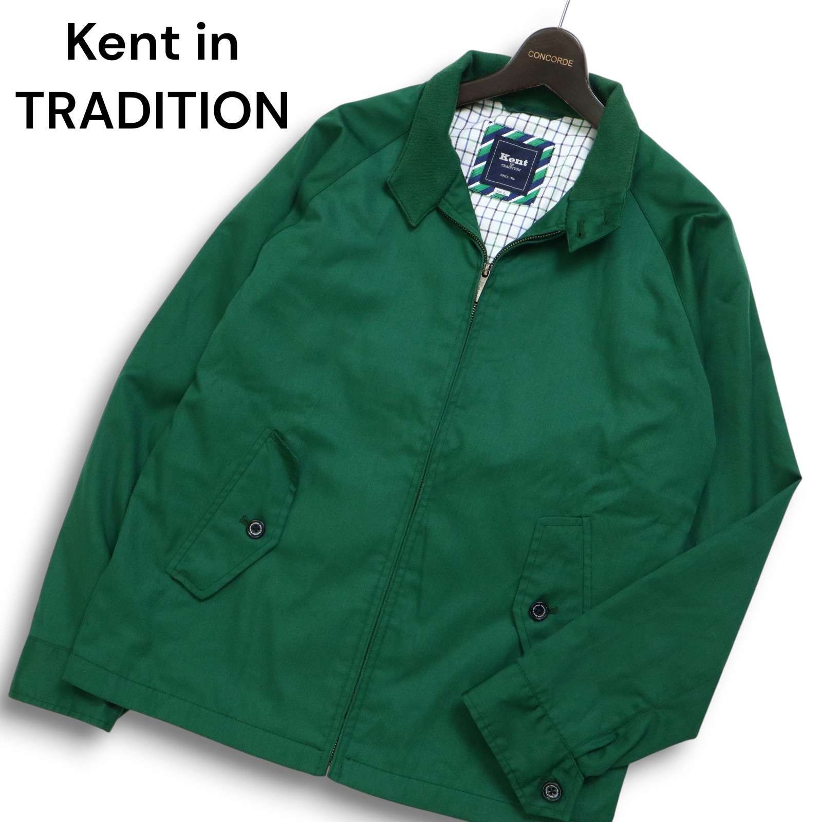 Kent in TRADITION ケント 通年 スイングトップ☆ 裏地チェック ジップ 