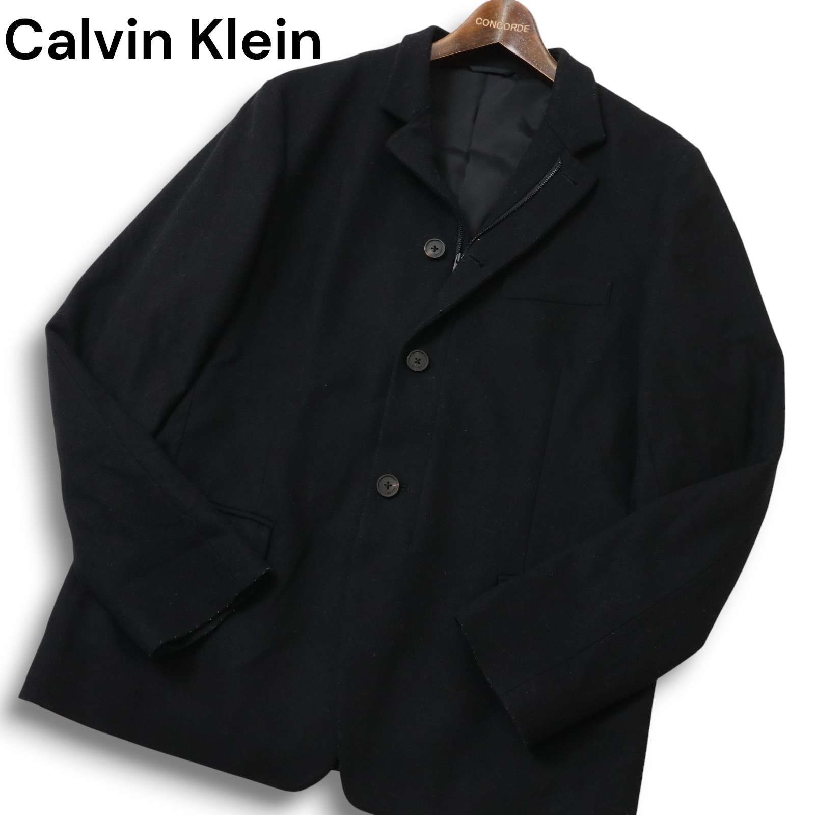 高級☆ Calvin Klein カルバンクライン 秋冬 メルトン ウール カシミヤ 