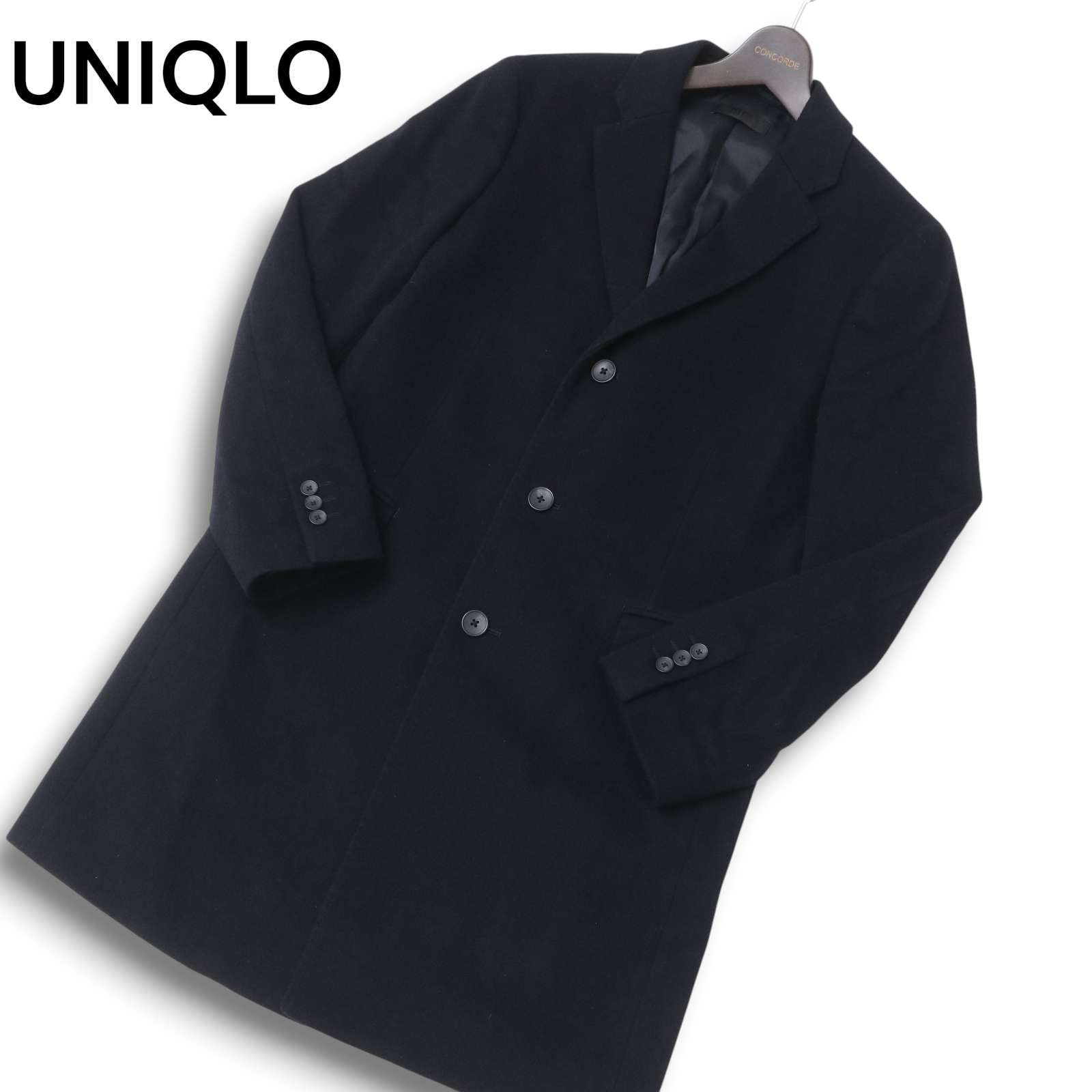 UNIQLO ユニクロ 秋冬 ウール カシミヤ☆ チェスター コート Sz