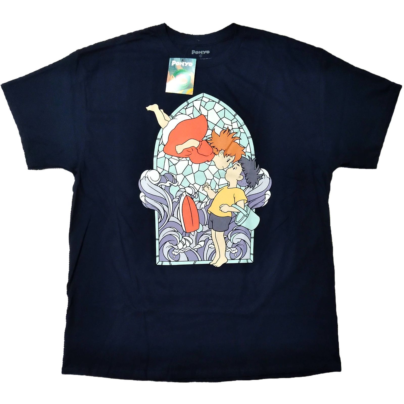 崖の上のポニョ Tシャツ XL ダークネイビー ジブリ アニメT ムービーT 