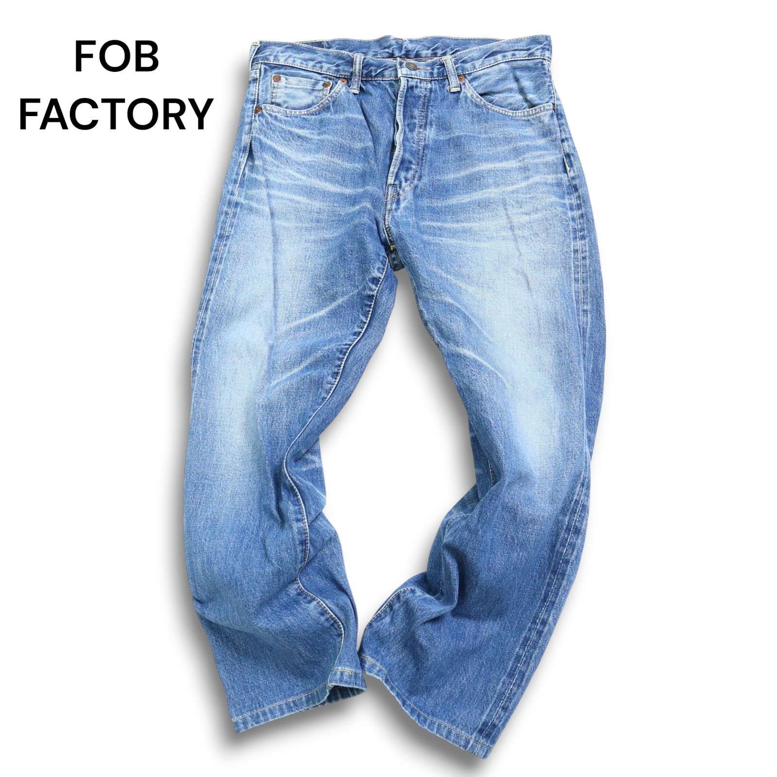 FOB 新品 FOB FACTORY デニム F1118 ユーズド加工 30インチ FACTORY 