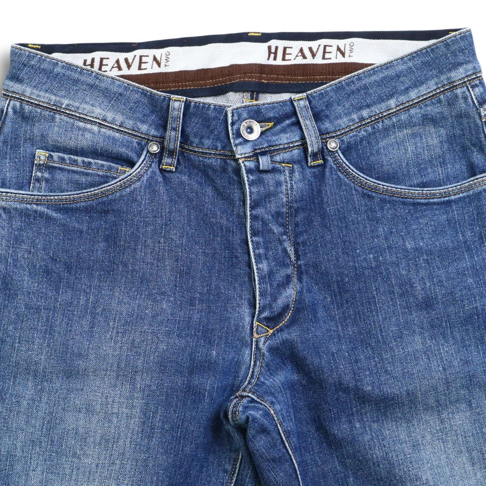 イタリア製☆ HEAVEN TWO ヘブントゥ USED加工☆ ストレッチ デニム