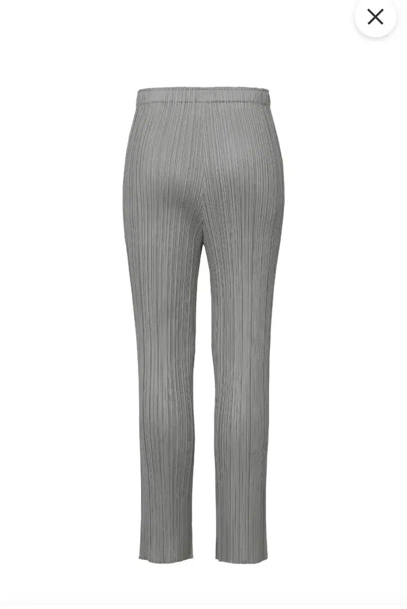 プリーツプリーズ ベーシック パンツ グレー
