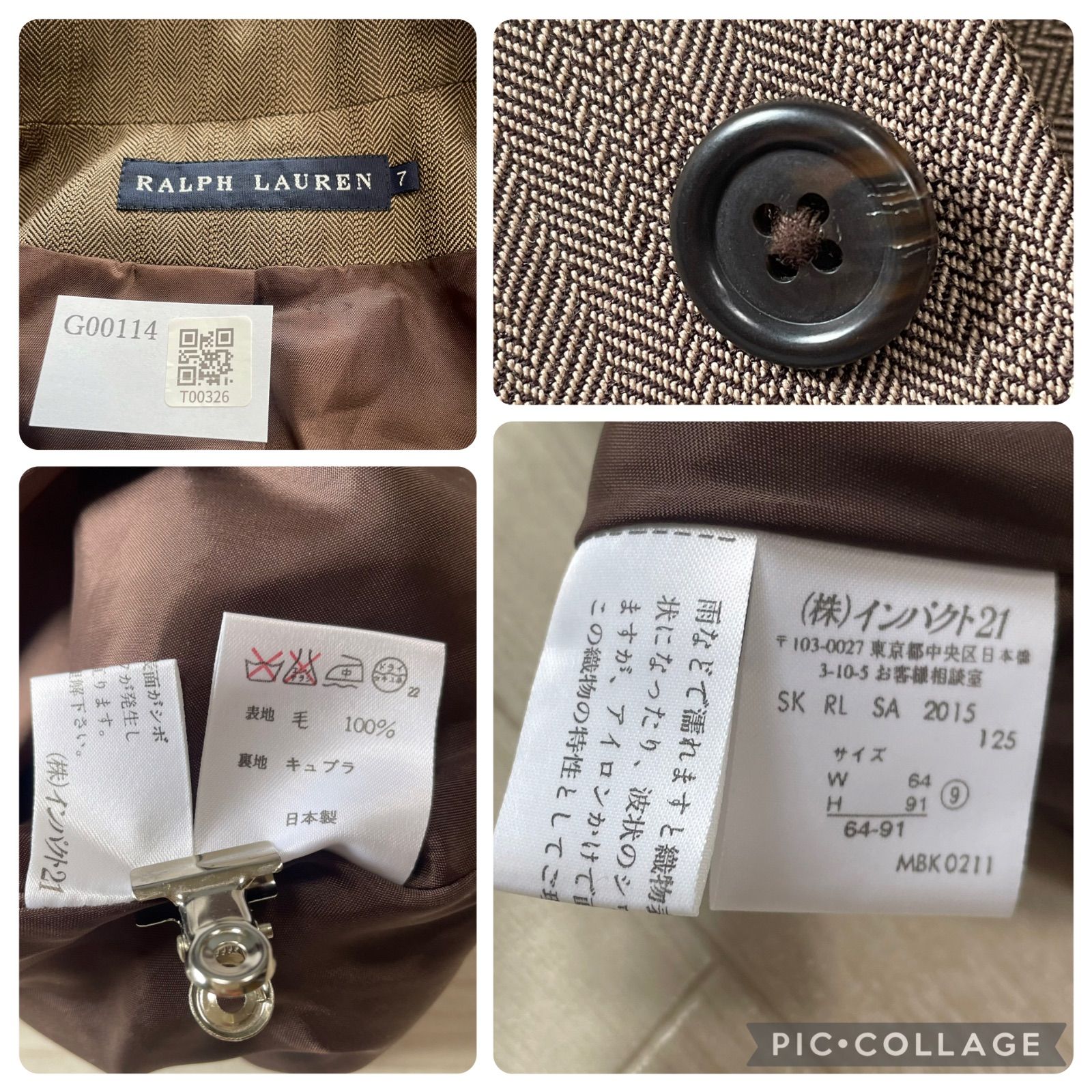 ほぼ新品 RALPH LAUREN セットアップスーツ 上下 ジャケット ロング