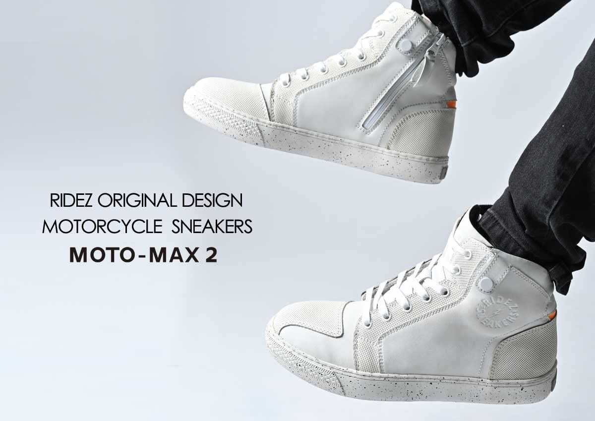 RIDEZ バイク スニーカー MOTO-MAX2 耐水 プロテクター ライディング シューズ メンズ 靴