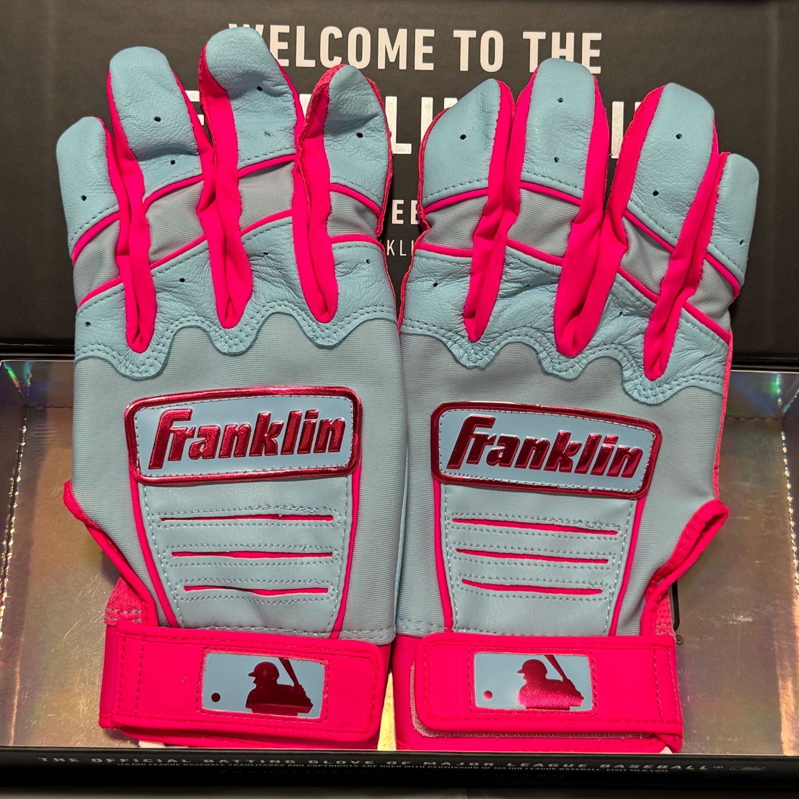 Franklin CFX Pro ピンク ライトブルー バッティンググローブ