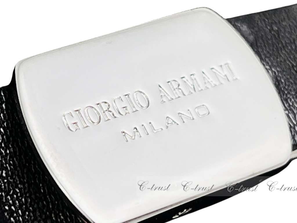 GIORGIO ARMANI キャップ CAP 帽子 ワンポイント メンズ ロゴ イタリア製 ブラック L 910-M