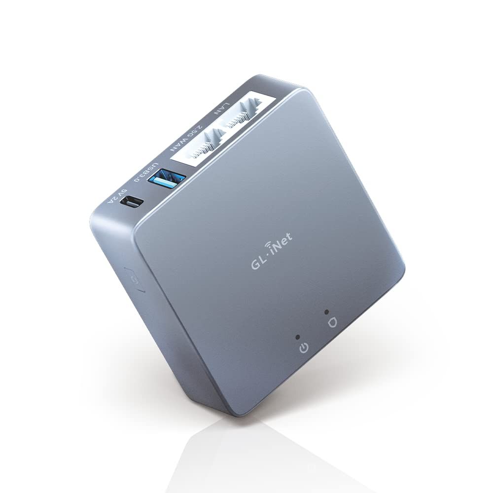 GL.iNet MT2500A Brume 2 VPNセキュリティゲートウェイ 2.5G WAN ギガビットLANポート インターネットセキュリティVPNカスケード接続 OpenVPNとWireGuard対応 ホーム オフィス リモートワーク 日本語