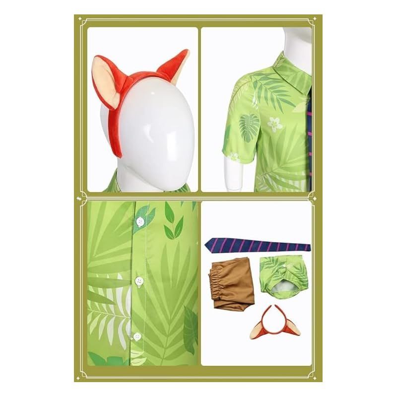 ｑｉｑｉＣＯＳ ディズニー ズートピア ZOOTOPIA ニック ワイルド ニック ワイルド Halloween ..コスプレ衣装 メンズ レディース キッズ 子供用 コスプレ服 アニメ コスチューム Cosplay イベント パーティー 変 1