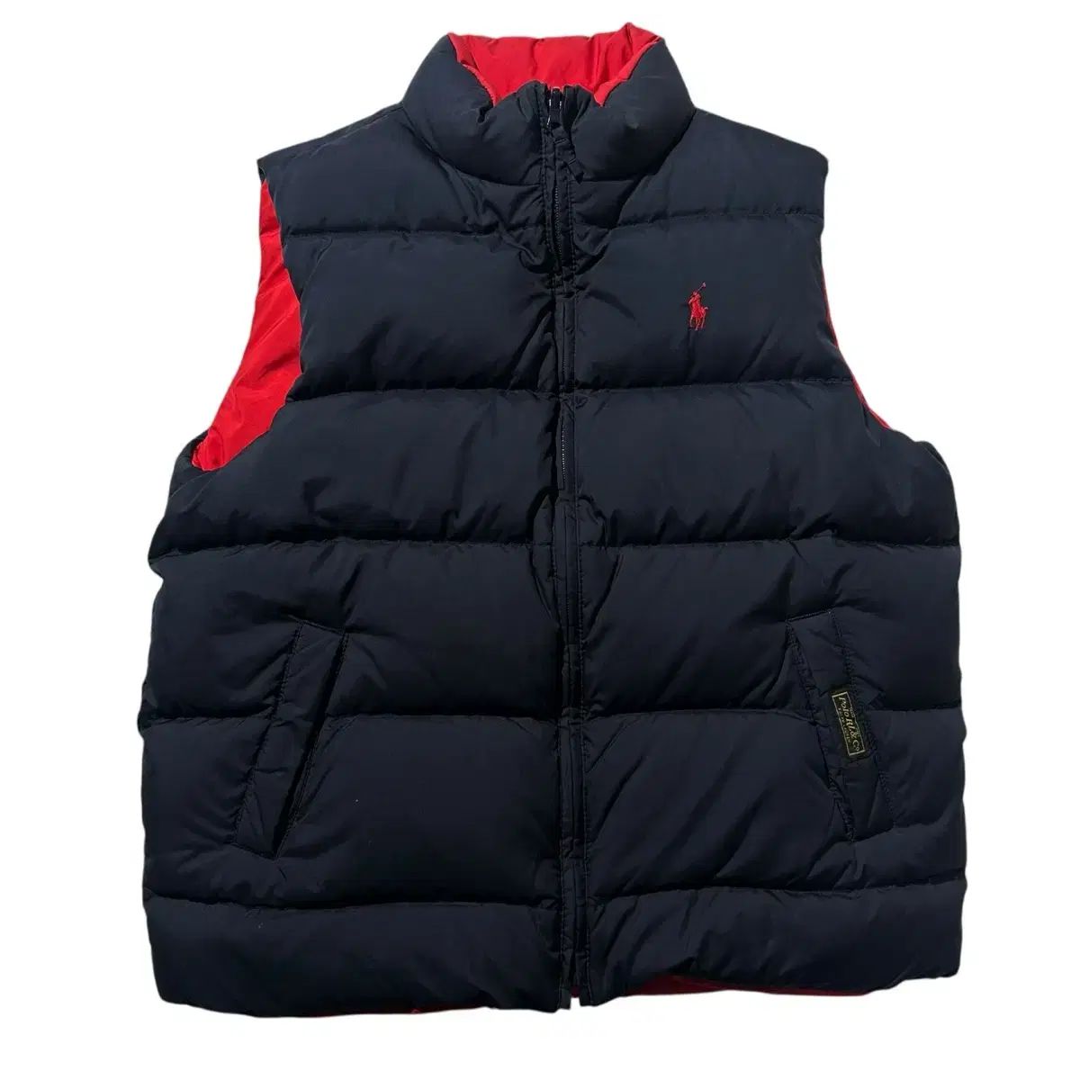 S-M ポロ ラルフローレン リバーシブル クレスト ワッペン ダウン パディング ベスト