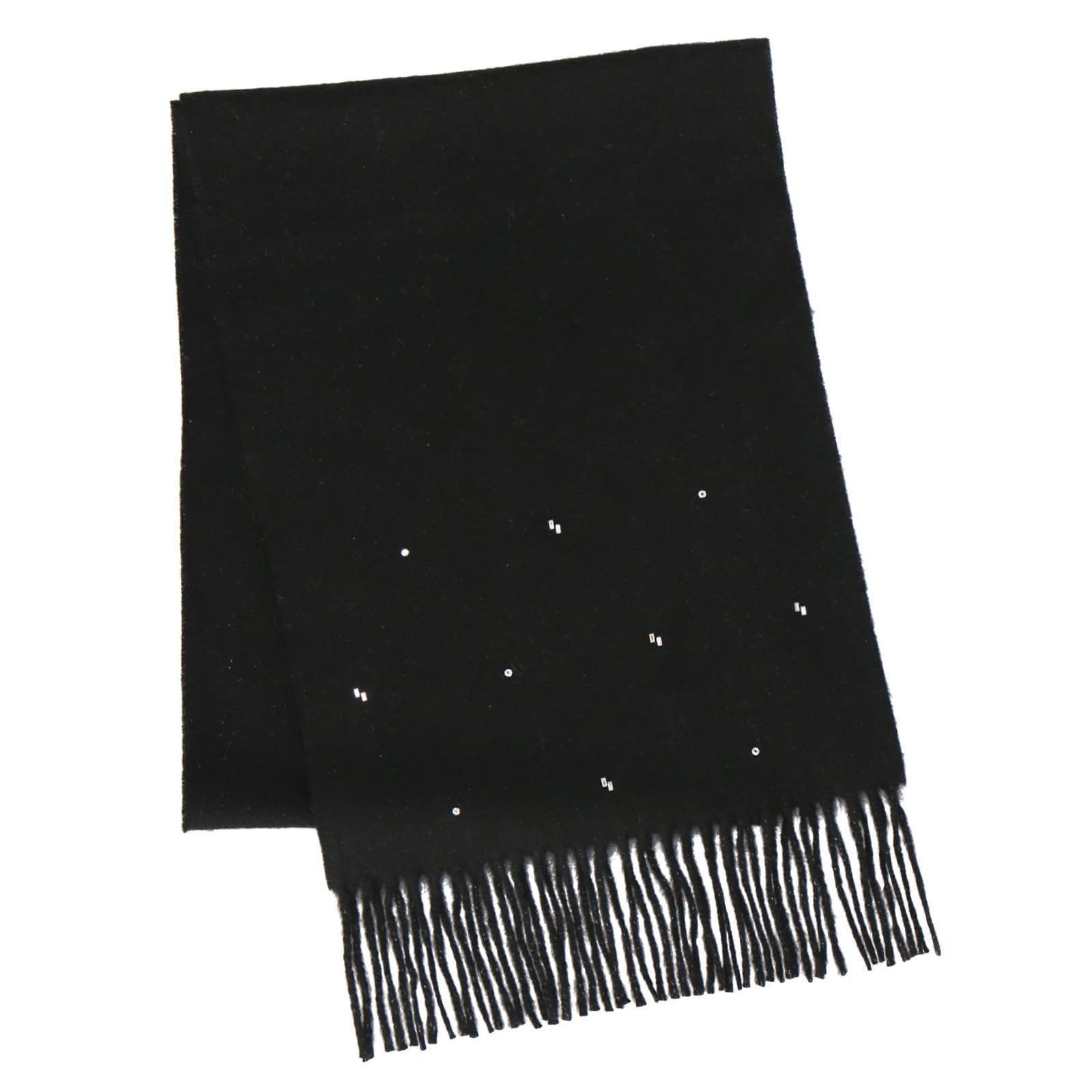 人気商品 レディース 60116007C マフラー ブラック C 60116007 約 カシミヤラインストーンマフラー 横30cm×縦180cm ジルスチュアート