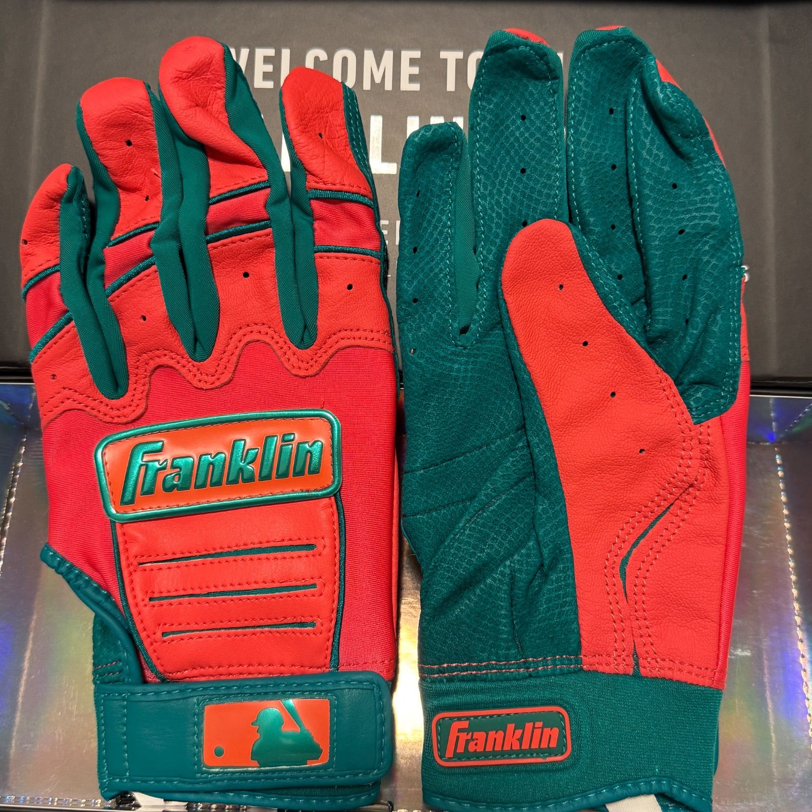 Franklin CFX Pro ピンク エメラルグリーン バッティンググローブ