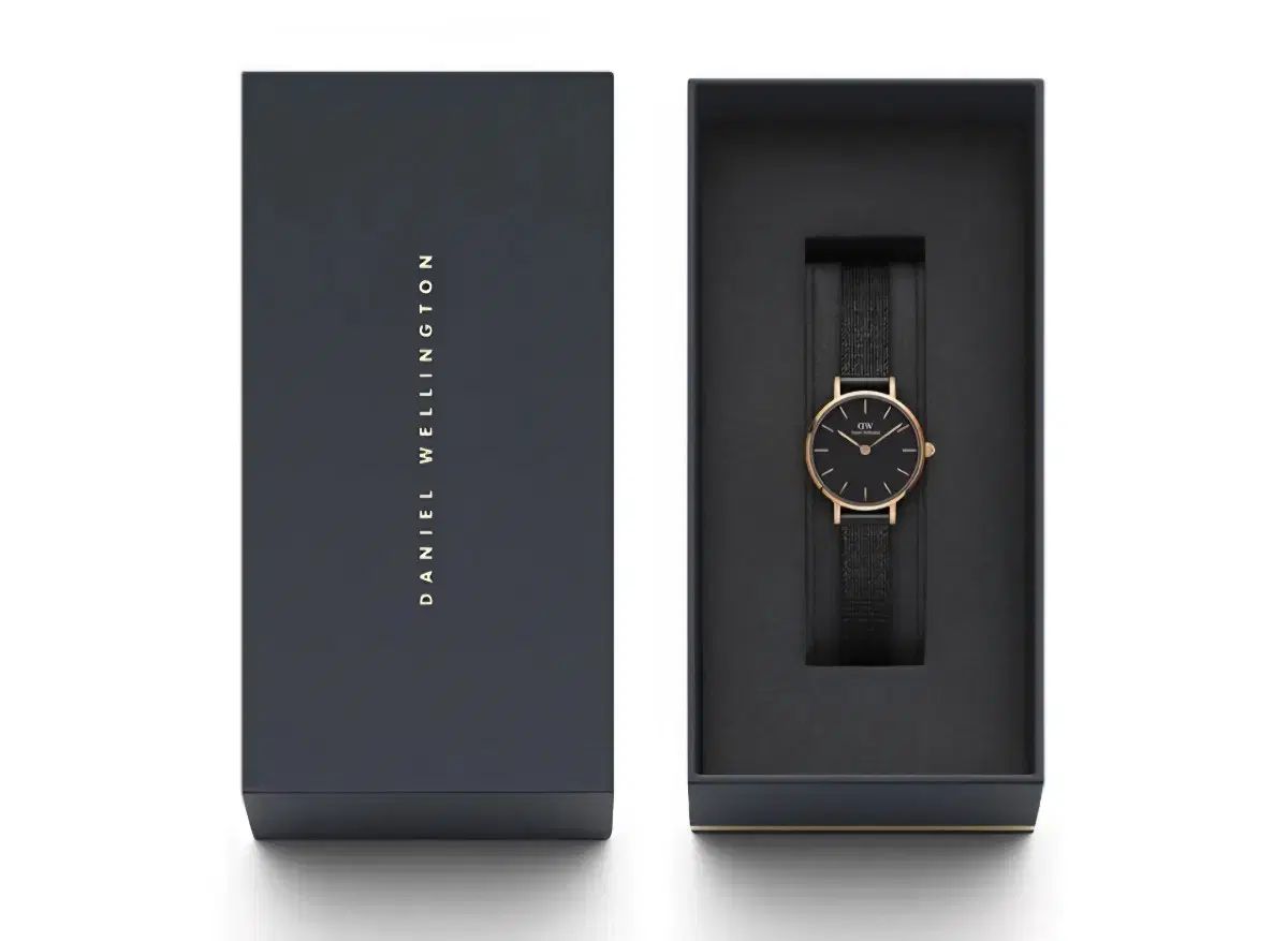 フルセット Daniel Wellington ダニエルウェリントン 時計 ブラック メッシュ