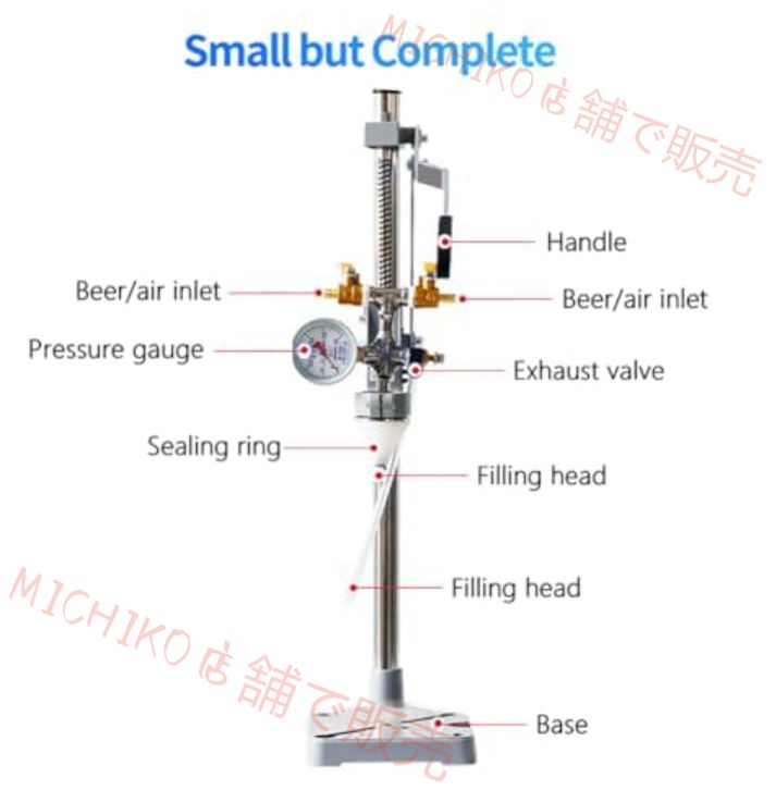 ビールボトル充填機手動逆圧ボトルフィラー 圧力計と排気バルブ付きワイン飲料消泡充填機
