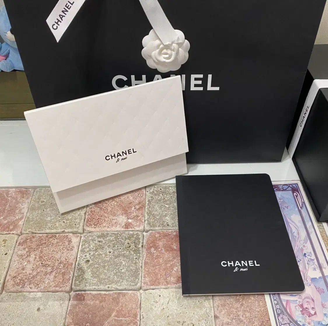 シャネル マグネットボックス バインダー リフィル ブックレット リボン カメリア お買い物バッグ