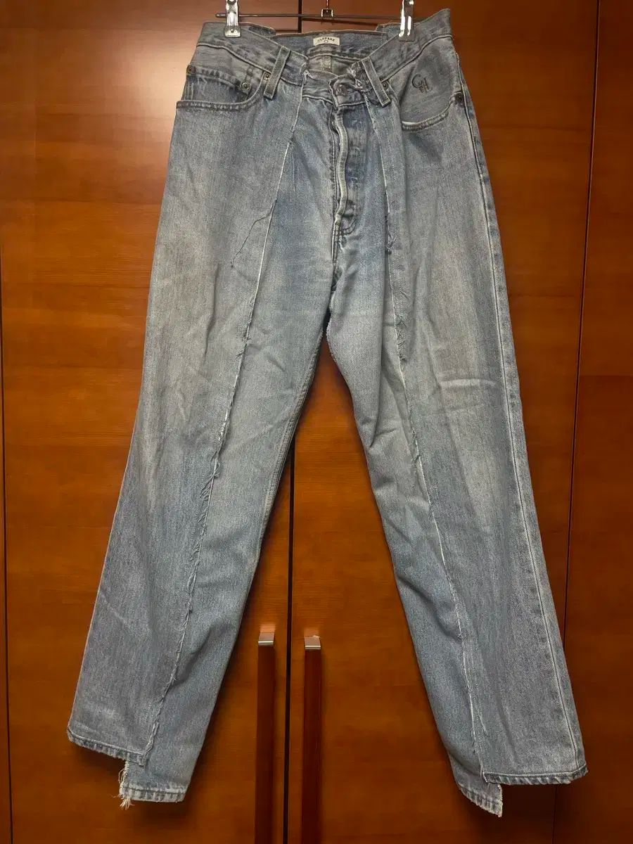 OLD PARK パーク ストレート サルエル デニム パンツ ズボン 400 000ウォン DECORATOM_COM_BR