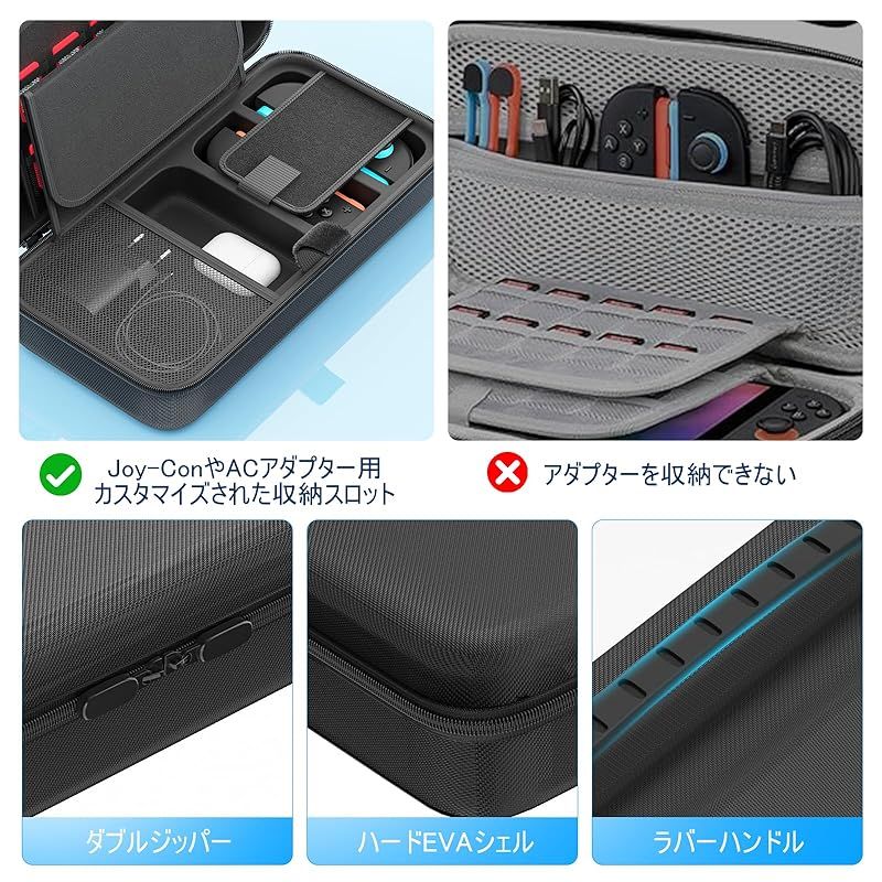 Switch 2 ケース 収納 持ち運び バッグ スイッチ収納ポーチ SW本体/Joy