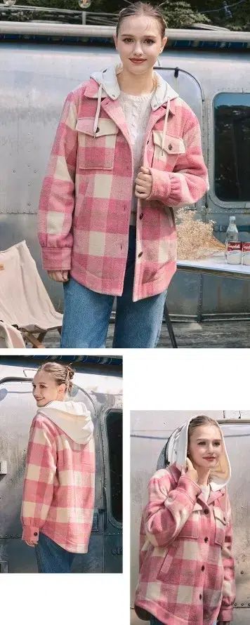 アウター ピンク