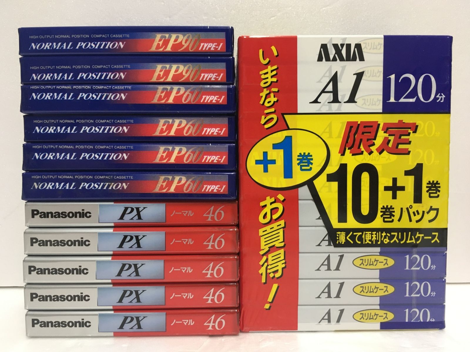 カセットテープ ノーマル 46本セットmaxell Panasonic AXIA 長期 囗G