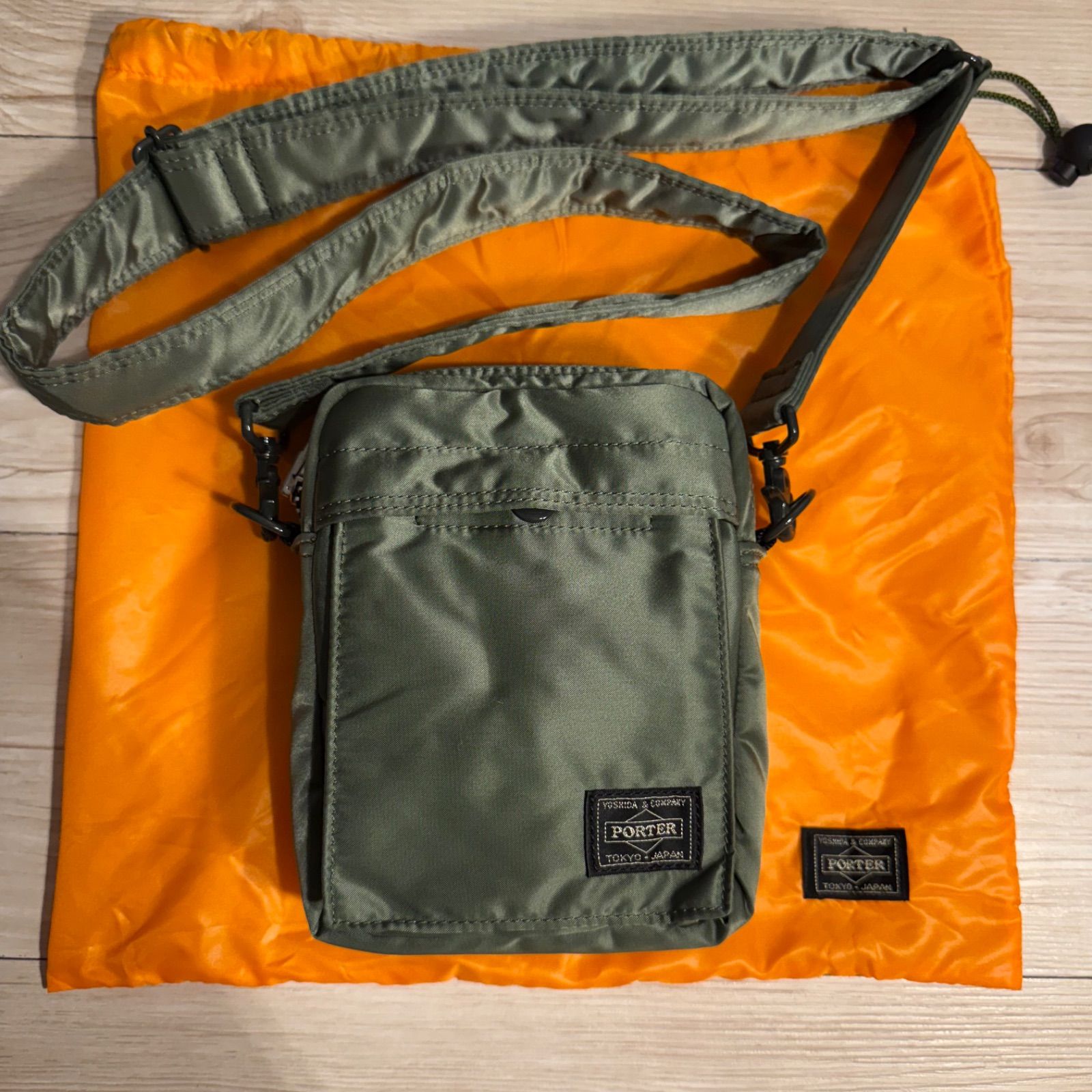 ✨PORTER✨タンカー✨ミニショルダー✨セージグリーン✨袋付✨ PX タンカー